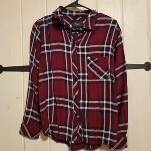 Rails Shirt Button Up Long Sleeve Plaid Size Medium